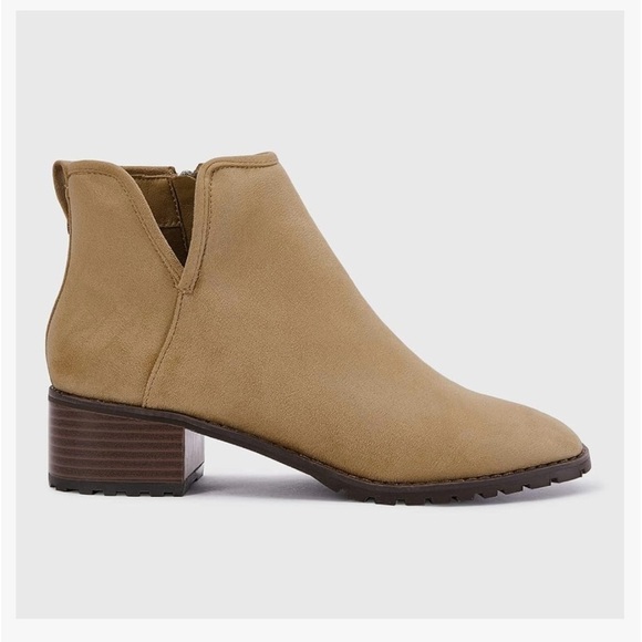 New Juliet Holy Womens Chelsea Ankle Boots V Cut Side Zipper Dress Bootie size 8 - Picture 3 of 5